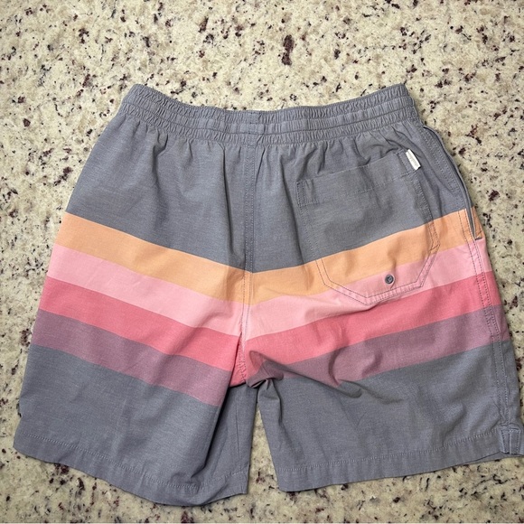 Chubbies Classic Size Small Gray Sunset Stripe Swim Trunks Board Shorts Men’s - Picture 6 of 7